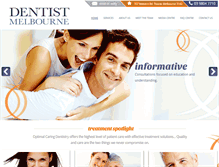 Tablet Screenshot of dentistmelbourne.com.au